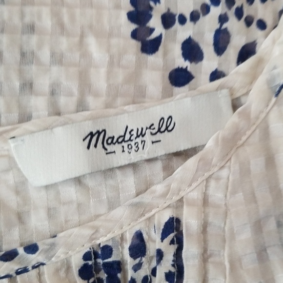 Madewell floral stamp pintuck top - Picture 8 of 9